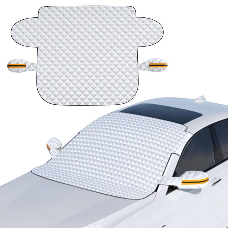 Frontscheibenabdeckung, Windschutzscheibenabdeckung Auto Abdeckplane, Winter Scheibenabdeckung, Autoscheibenabdeckung, Frontscheibe Windschutzscheibe (145x113cm) von DEZYPZAM