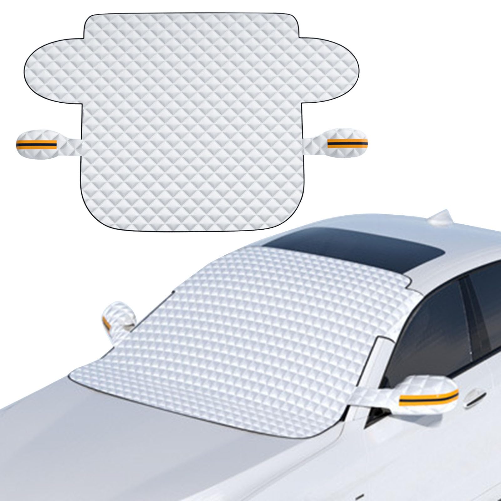 Frontscheibenabdeckung, Windschutzscheibenabdeckung Auto Abdeckplane, Winter Scheibenabdeckung, Autoscheibenabdeckung, Frontscheibe Windschutzscheibe (170x143 cm) von DEZYPZAM