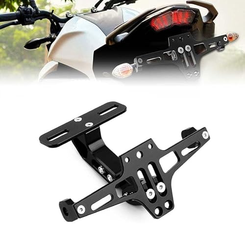 Motorrad-Kennzeichenhalter, für Aprilia RS 660 2022, Nummernschildhalter, verstellbar, einfache Montage, stoßfest, A von DFCDWTG