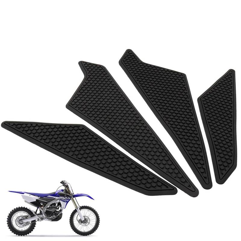 4-teiliger Motorrad-Tankpad-Schutz, kompatibel mit Yamaha YZ250F YZ250FX YZ450F YZ450FX WR250/450F, Motorrad-Anti-Rutsch-Aufkleber, Tank-Traktionspad, seitlicher Kniegriffschutz für Männer und Frauen von DFFMQSJ