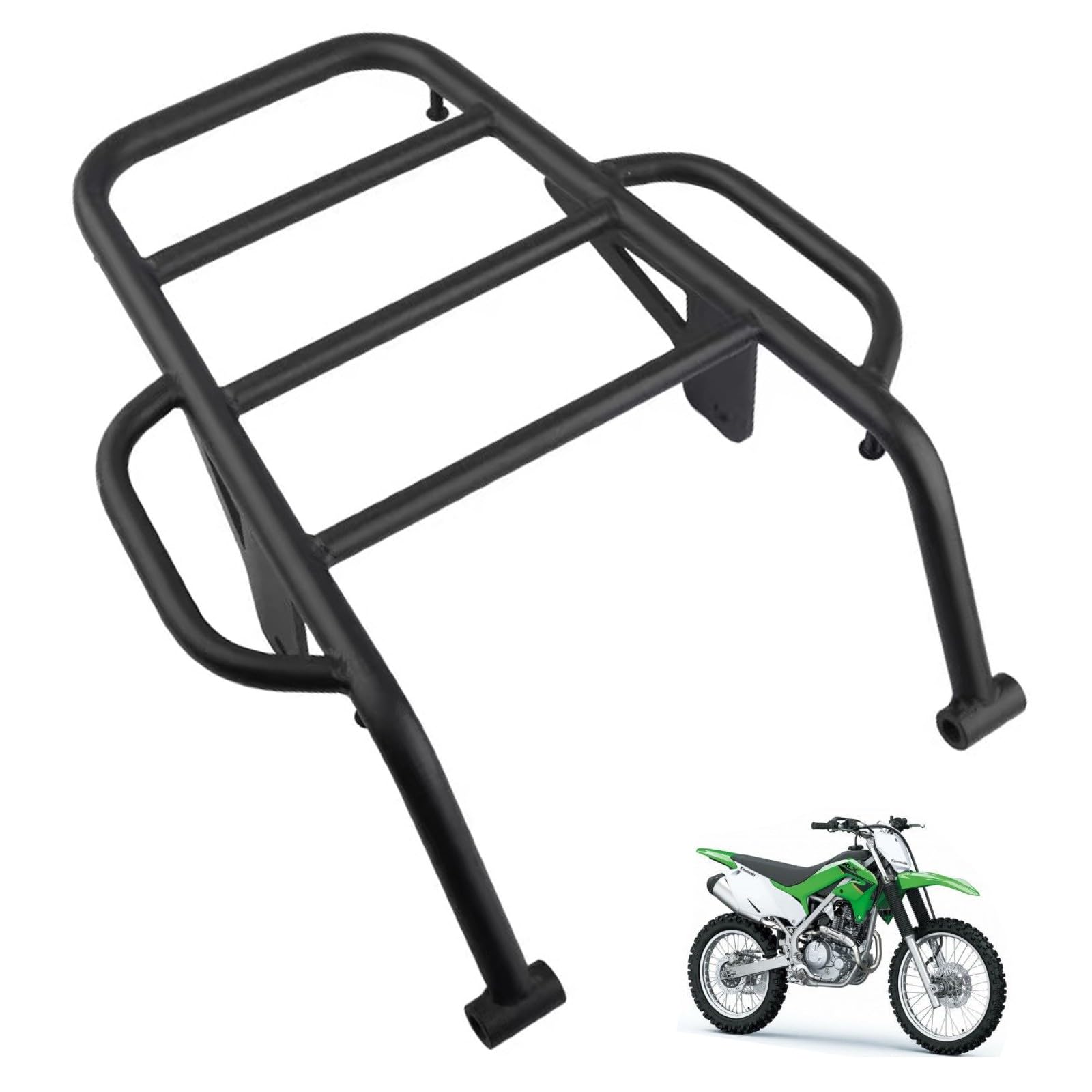 DFFMQSJ Motorrad-Hinterradgepäckträger Kompatibel mit Kawasaki KLX 230 KLX 230R KLX 230SM 2021-2023 Stahl-Lastenträger-Topbox-Halter-Stützhalterung Heck-Lagerregal-Verlängerung von DFFMQSJ