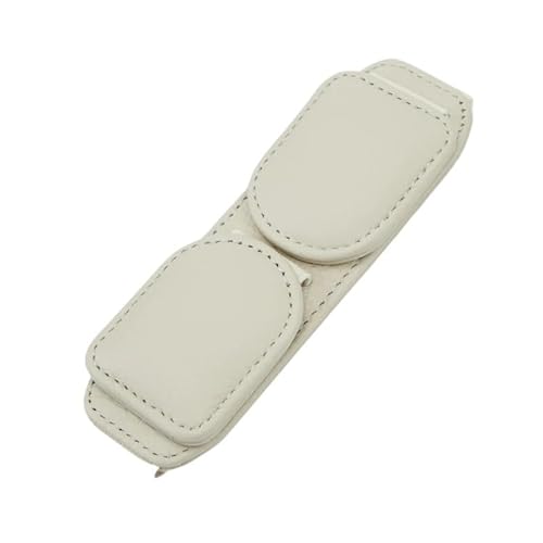 Sonnenbrillenhalter for die Autoblende, Auto-Brillenhalter-Clip, Sonnenblenden-Zubehör, Brillenhalter, Auto-Brillenaufhänger, geeignet for Autoblenden, geeignet for verschiedene Brillengrößen(Beige) von DFJOENVLDKHFE