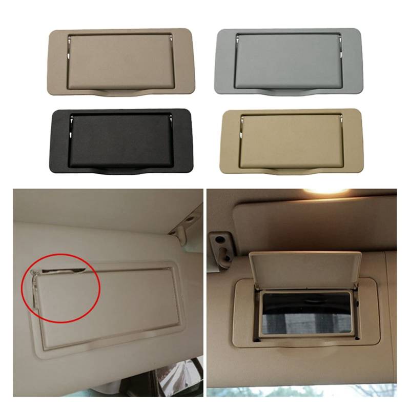 DFMY Seitentsatz Sun Visier mit Eitelkeitspiegel Fit für Mercedes Benz ML / G / R Klasse W164 W251 ML350 R300 Links rechts ( Size : Left Almond Beige ) von DFMY