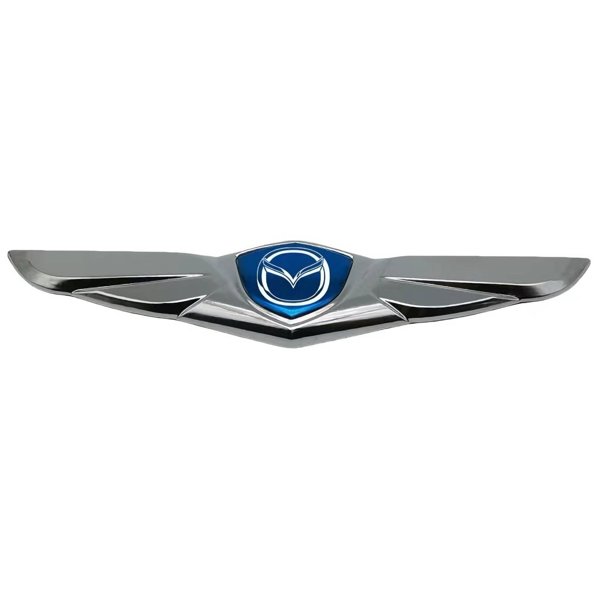 Auto Emblem Aufkleber für Mazda 3 2009-2013, Logo Emblem Badge Aufkleber Abzeichen Aufkleber Motorhaube Vorne und Hinten und Kofferraum Logo Dekoration Zubehör,Silver-B von DFVBNH