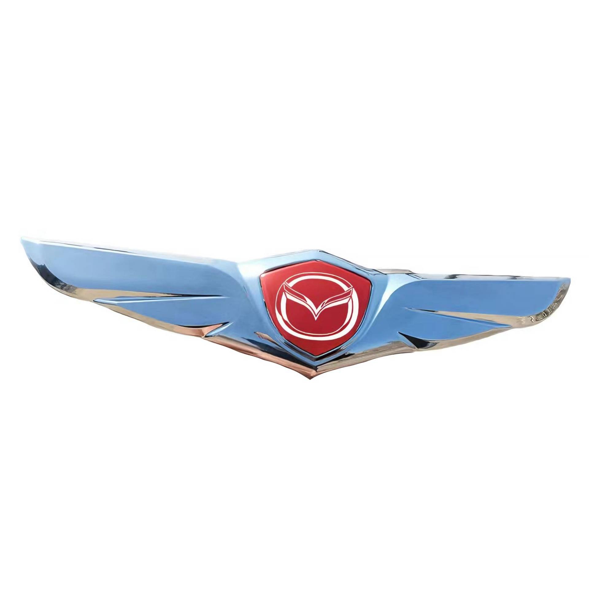 Auto Emblem Aufkleber für Mazda 6 2012-2017, Logo Emblem Badge Aufkleber Abzeichen Aufkleber Motorhaube Vorne und Hinten und Kofferraum Logo Dekoration Zubehör,Silver-C von DFVBNH