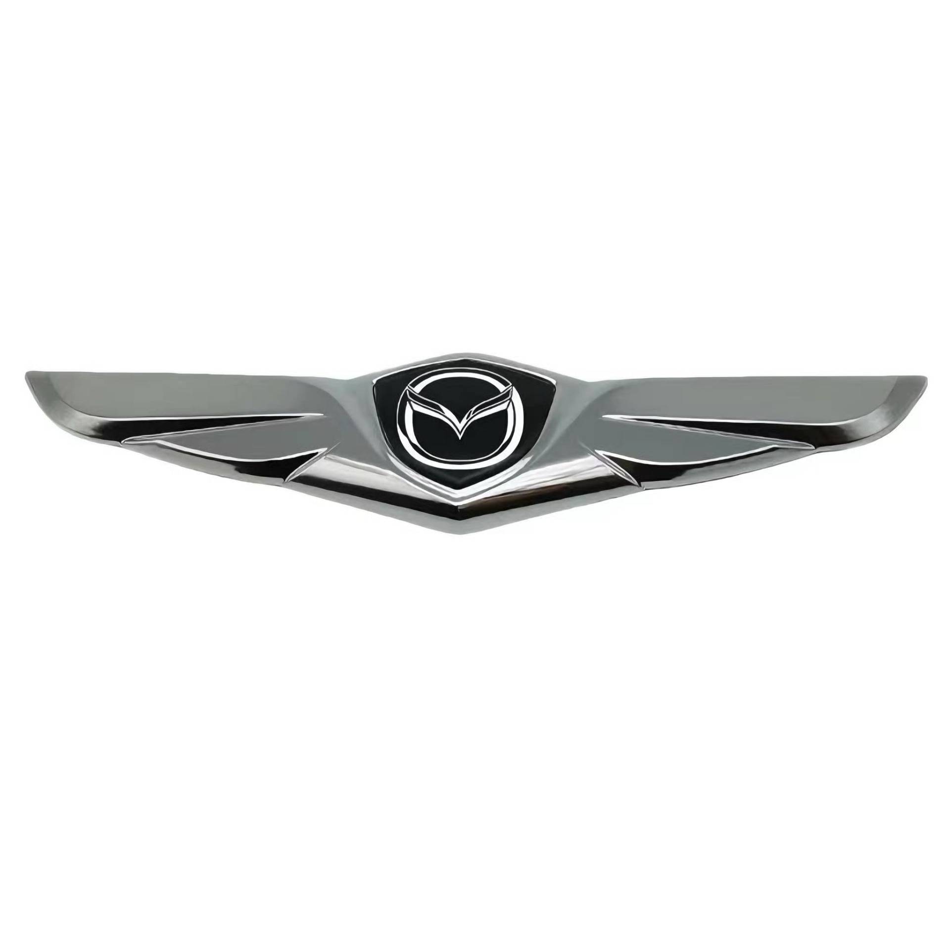 Auto Emblem Aufkleber für Mazda CX-4 2016-2023, Logo Emblem Badge Aufkleber Abzeichen Aufkleber Motorhaube Vorne und Hinten und Kofferraum Logo Dekoration Zubehör,Silver-A von DFVBNH