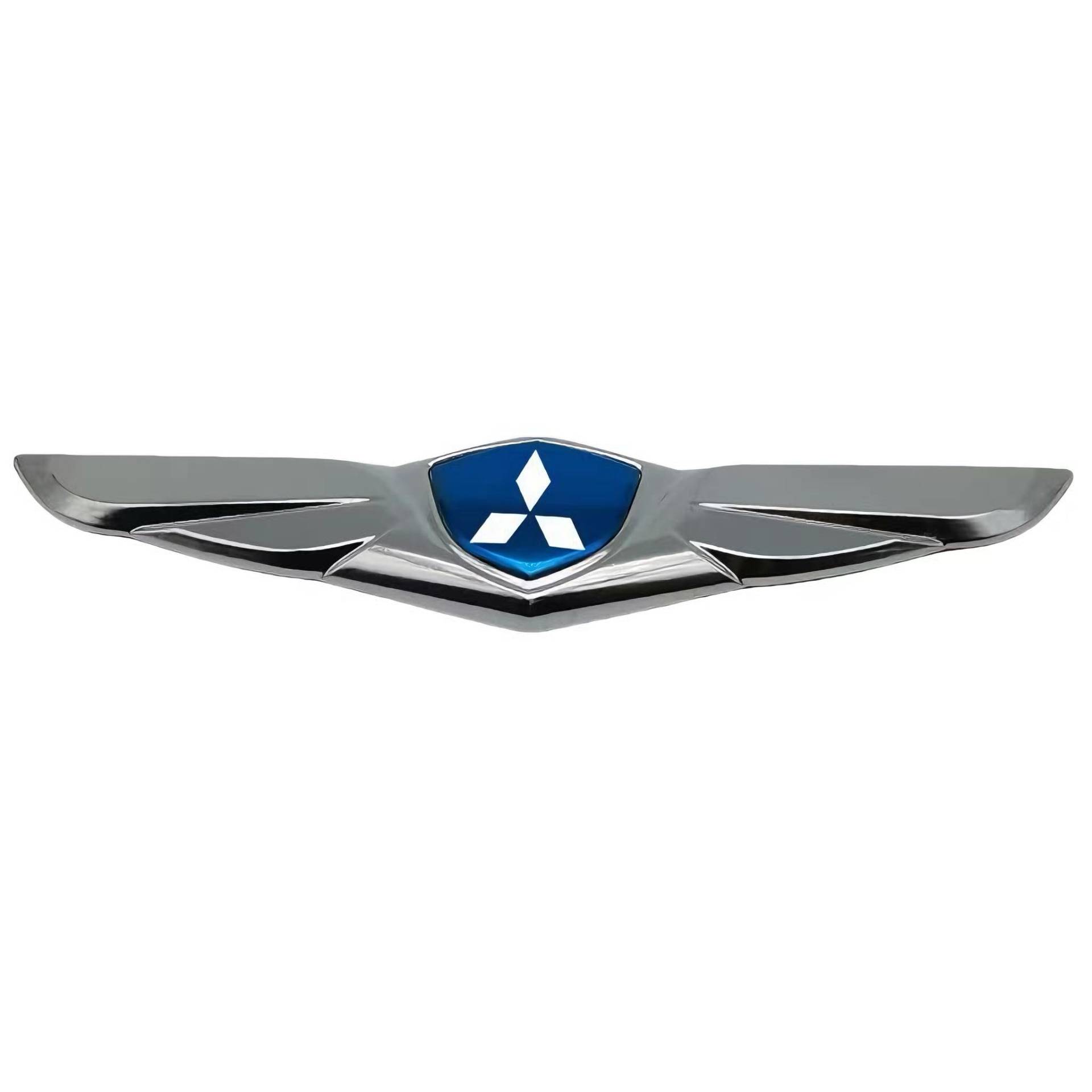 Auto Emblem Aufkleber für Mitsubishi ASX 2010-2016, Logo Emblem Badge Aufkleber Abzeichen Aufkleber Motorhaube Vorne und Hinten und Kofferraum Logo Dekoration Zubehör,Silver-B von DFVBNH
