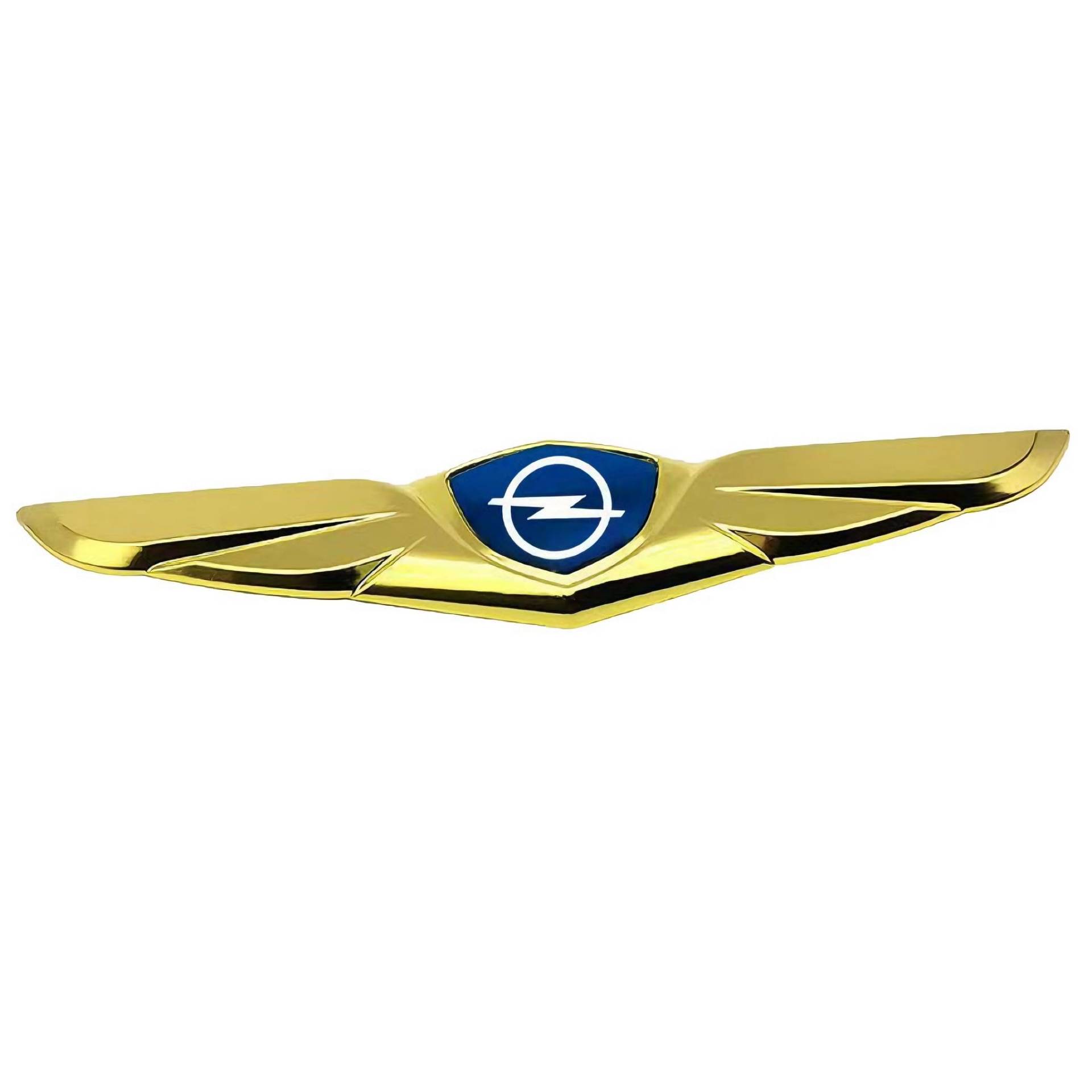 Auto Emblem Aufkleber für Opel Adam 2012-2019, Logo Emblem Badge Aufkleber Abzeichen Aufkleber Motorhaube Vorne und Hinten und Kofferraum Logo Dekoration Zubehör,Gold-B von DFVBNH
