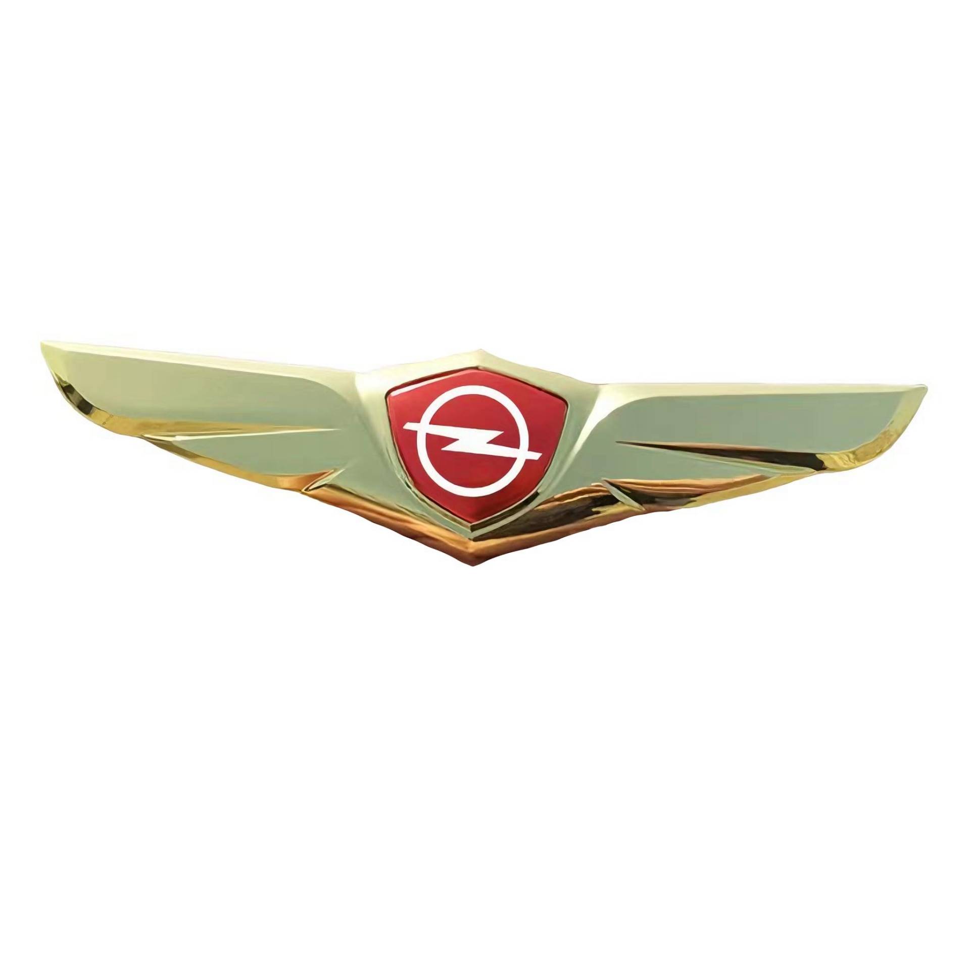 Auto Emblem Aufkleber für Opel Astra K 2015-2021, Logo Emblem Badge Aufkleber Abzeichen Aufkleber Motorhaube Vorne und Hinten und Kofferraum Logo Dekoration Zubehör,Gold-C von DFVBNH