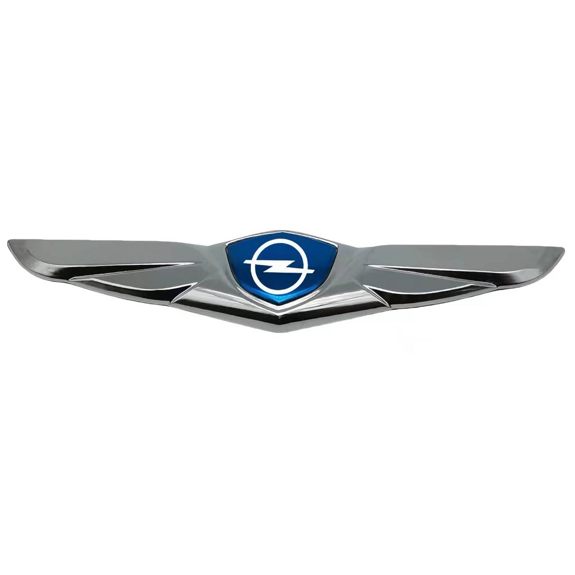 Auto Emblem Aufkleber für Opel Grandland 2017-2023, Logo Emblem Badge Aufkleber Abzeichen Aufkleber Motorhaube Vorne und Hinten und Kofferraum Logo Dekoration Zubehör,Silver-B von DFVBNH