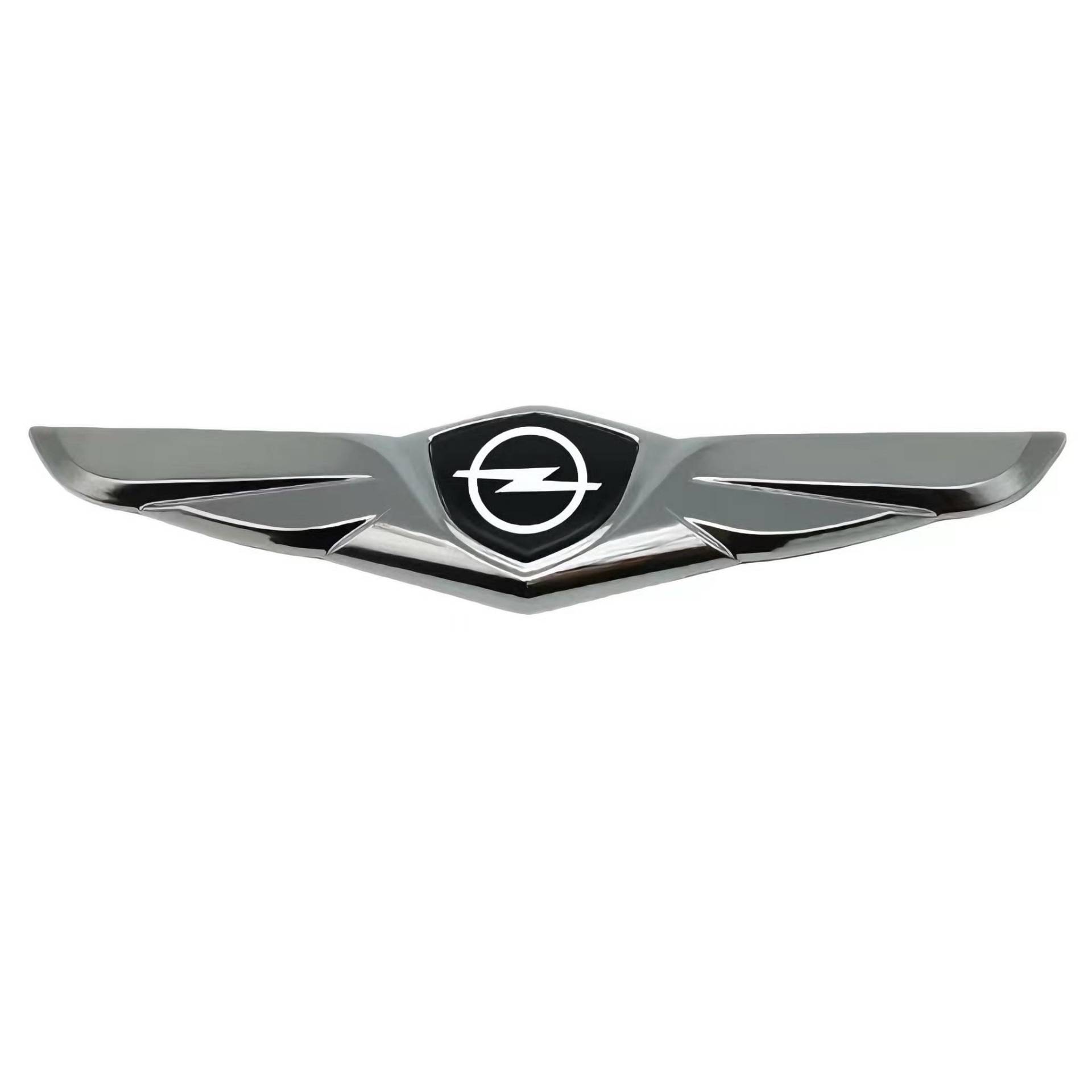 Auto Emblem Aufkleber für Opel Manta 2021, Logo Emblem Badge Aufkleber Abzeichen Aufkleber Motorhaube Vorne und Hinten und Kofferraum Logo Dekoration Zubehör,Silver-A von DFVBNH