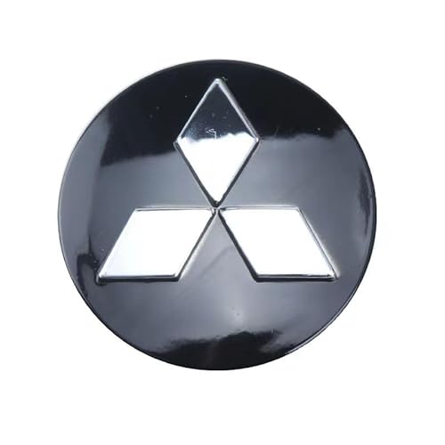 Auto Nabendeckel für Mitsubishi ASX 2016-2023, Nabenkappen Radnabenabdeckung Felgenkappen Radnabenkappen Felgendeckel Radnabendeckel ABS Logo Ersetzen Zubehör 4 PCS,Black-60mm von DFVBNH