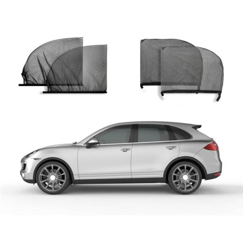 DFVOOP Auto-Seitenfenster-Sonnenschutz, Für VW T-ROC 2018-2023 magnetischer Sichtschutz Sonnenschutz Fenstervorhang, UV Schutz Sonnenschutz Autofenster Schutz ZubehöR,4PCS von DFVOOP