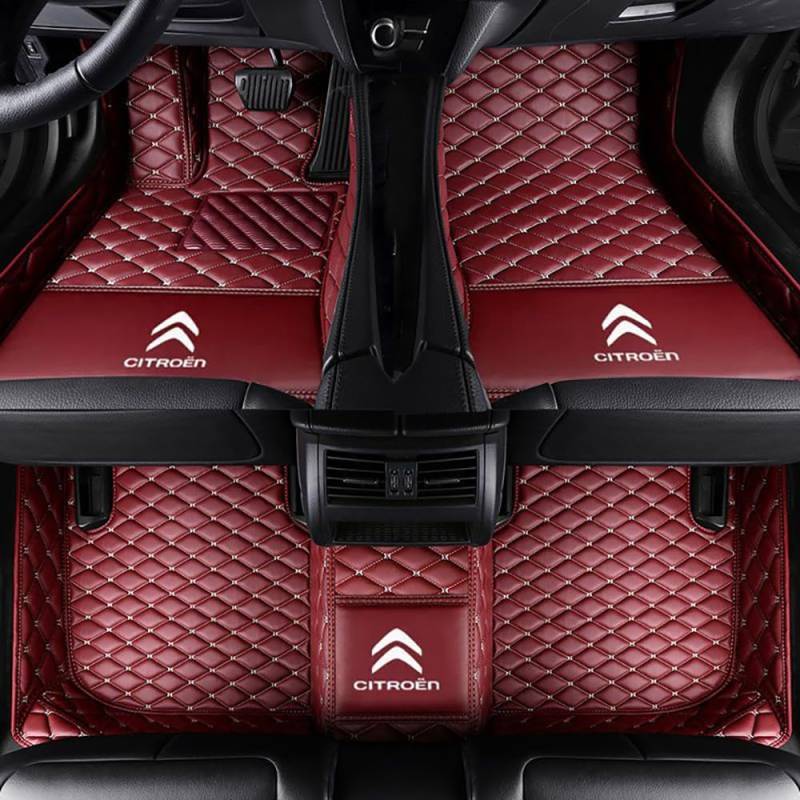 Nach Maß Auto FußMatten, für Mazda ATENZA 2017-2019 PU-Leder Allwetter wasserdichte rutschfeste Verschleißfestes Innenzubehör,LHD,A von DFVOOP