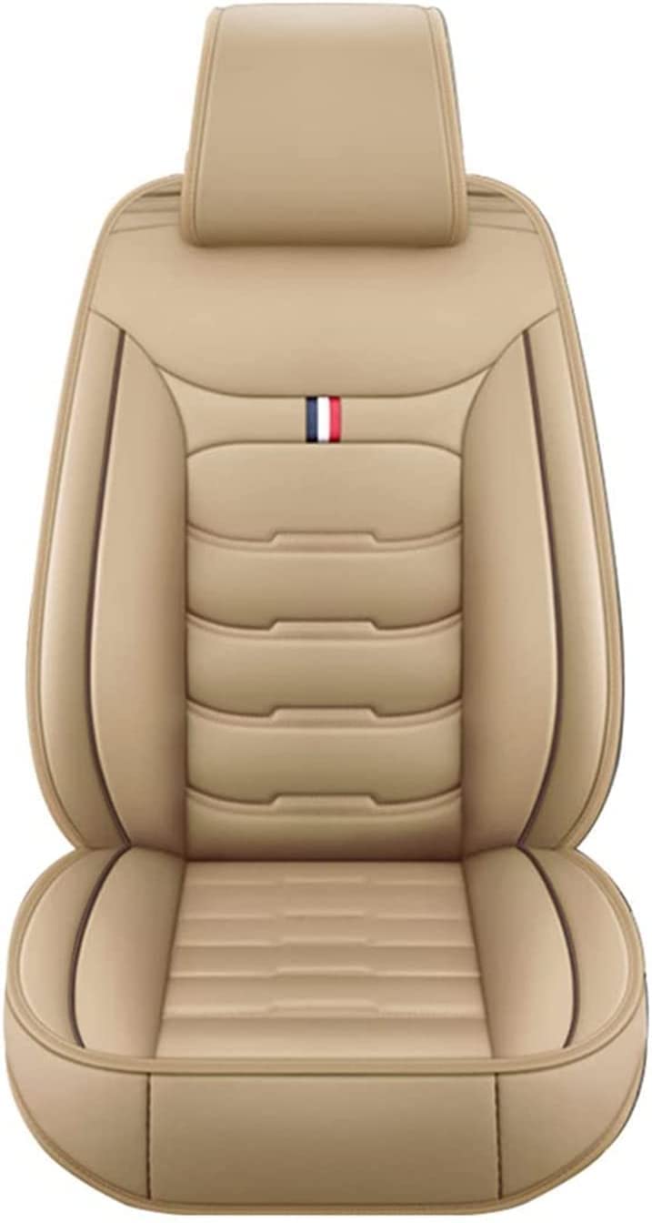 DGCS Leder Autositzbezüge für Alfa Romeo Spider/GTV (Type 916) 1994-2006, Allwetter Wasserdicht Autositzbezug kompatibel Airbag, Innenraum Zubehör,D/Beige von DGCS