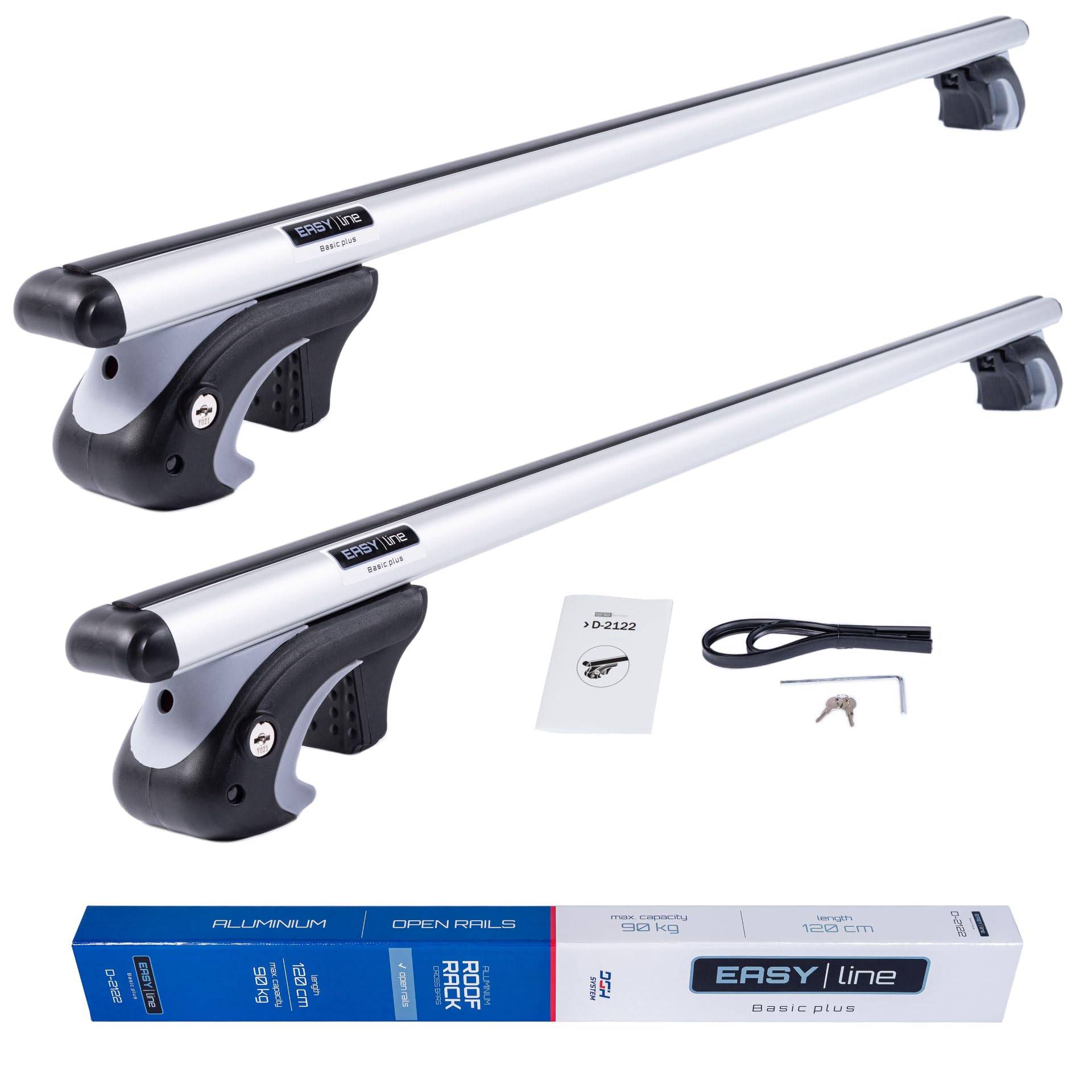DGH SYSTEM Kompletter Aluminium-Dachträger Relingträger Easy Line Basic Plus 120 cm kompatibel mit Kia Stonic SUV 2017- mit offener Dachreling, abschließbar, Nutzlast 90 kg DGH SYSTEM Kompletter Aluminium-Dachträger Relingträger Easy Line Basic Plus 120 cm kompatibel mit Kia Stonic SUV 2017- mit offener Dachreling, abschließbar, Nutzlast 90 kg von DGH System