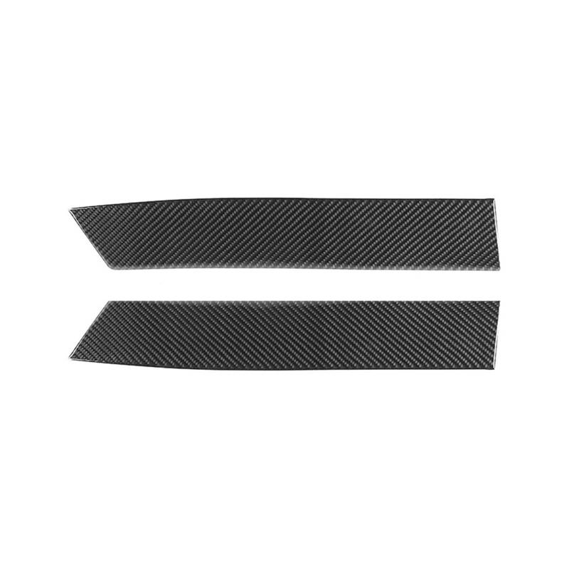 Weiche Kohlefaser-Auto-Hinterarmlehne-Seitenwand-Dekorationsabdeckungsaufkleber, kompatibel mit Dodge Challenger ab 2015, Auto-Innenzubehör(Black) von DGOEF