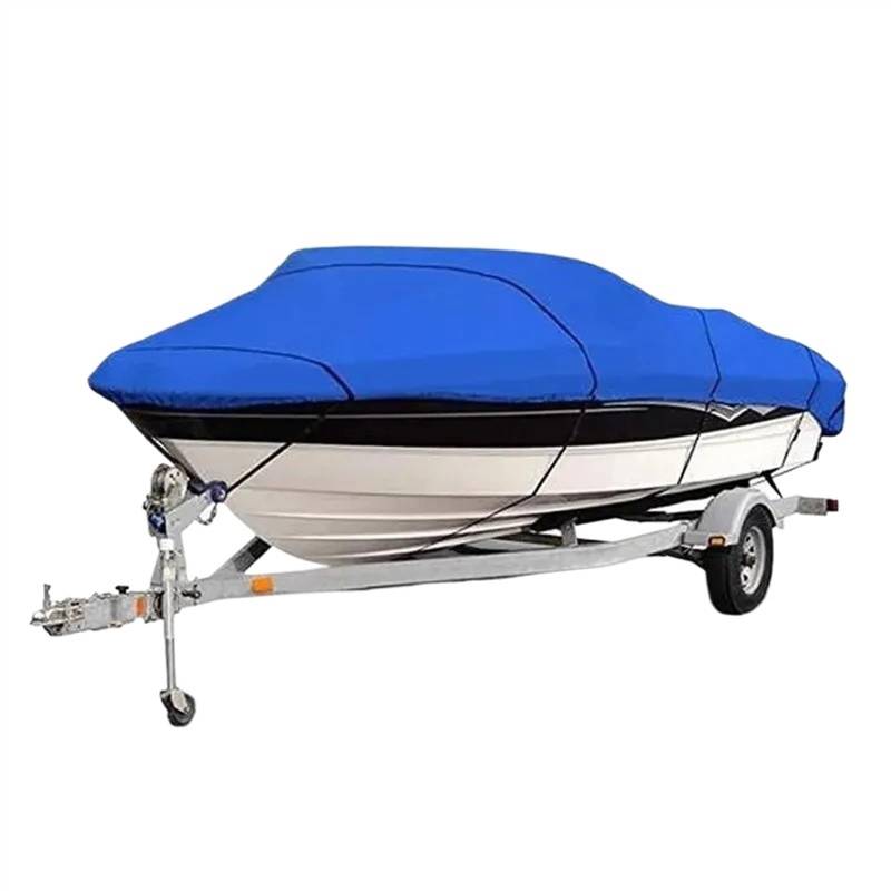 Bootsabdeckung Angelskiboot-Abdeckung für 11-13' 14-16' 17-19' 20-22' V-Rumpf, wasserdicht, sonnenbeständig, UV-Schutz, Bootsliegeplatz-Abdeckung Boat Cover Support(11-13ft (420 X270cm)) von DGOINGPI