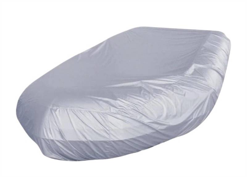 Bootsabdeckung Marine Bootsabdeckung 7,5-17ft Größe Wasserdicht Anti UV EIS Schnee Schlauchboot Schlauchboot Angeln Gummiboot Kajak Sonnenschutz Boat Cover Support(230X94X46cm Grey) von DGOINGPI