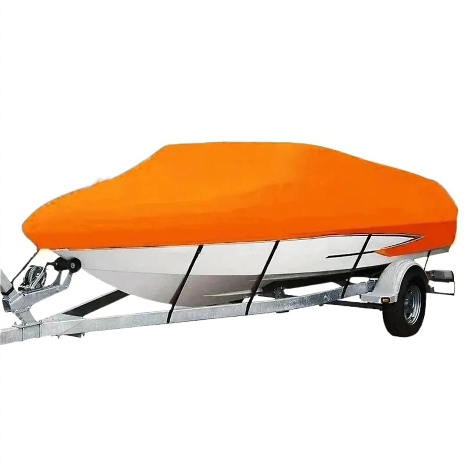 Bootsabdeckung Orange Bootsabdeckung Yachtabdeckung UV-Schutz Wasserdicht Outdoor-Schutz Strapazierfähig Marine Angeln Schnellboot 11-22ft Boat Cover Support(11-13ft (420 X270cm)) von DGOINGPI