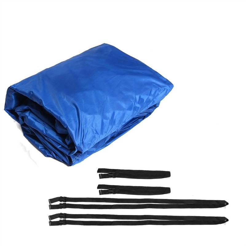 Bootsabdeckung Wasserdicht 4,2 x 3 m 210D Oxford-Gewebe Trailerbare Bootsabdeckung Jetski Außenbordmotor Haubenabdeckung Motorschutz Boat Cover Support(Blue) von DGOINGPI