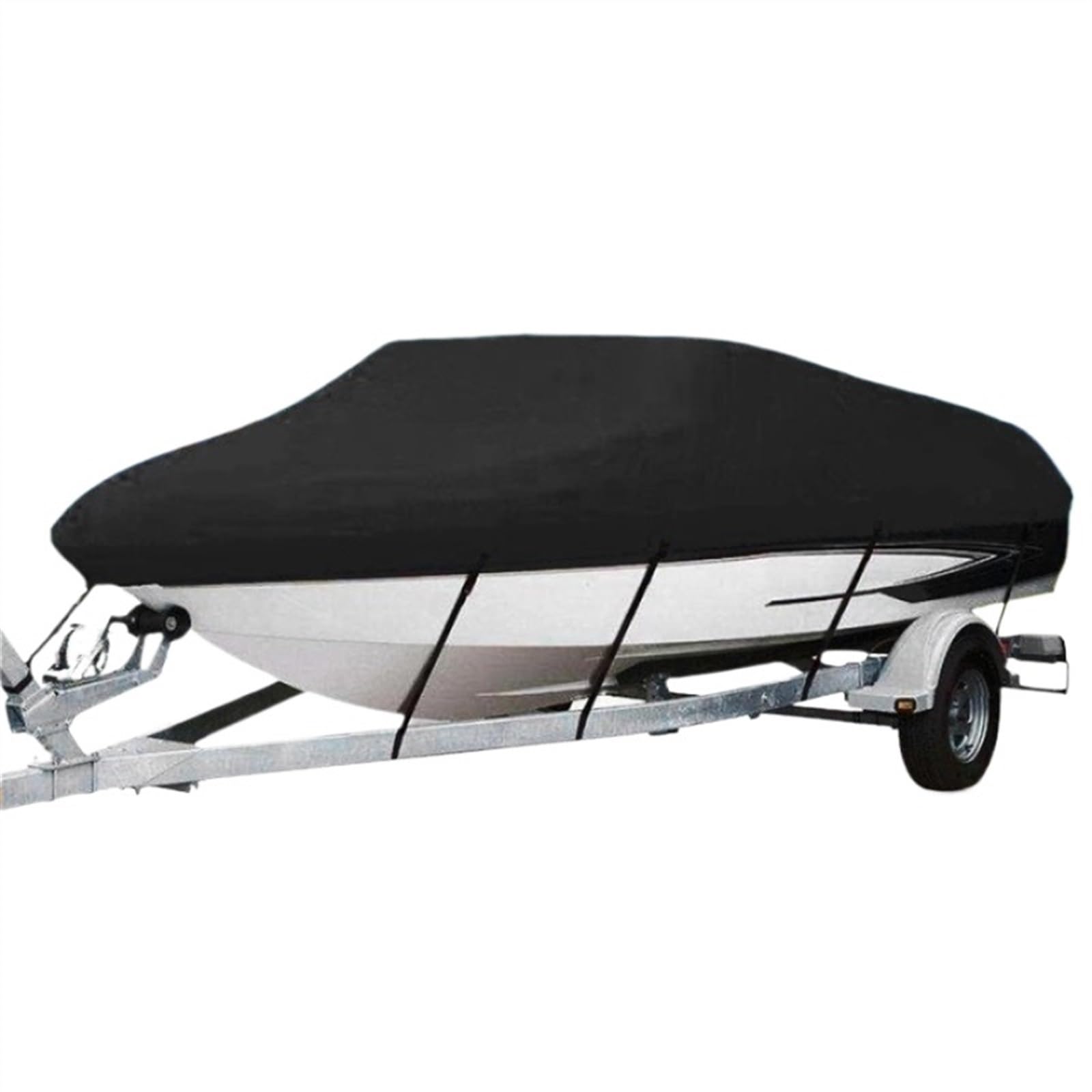 Bootsabdeckung Yacht-Bootsabdeckung 11-22ft Barco Bootsabdeckung Anti-UV Wasserdicht Heavy Duty 210D Marine Trailerable Canvas Bootszubehör Boat Cover Support(11-13Ft (420X270cm)) von DGOINGPI