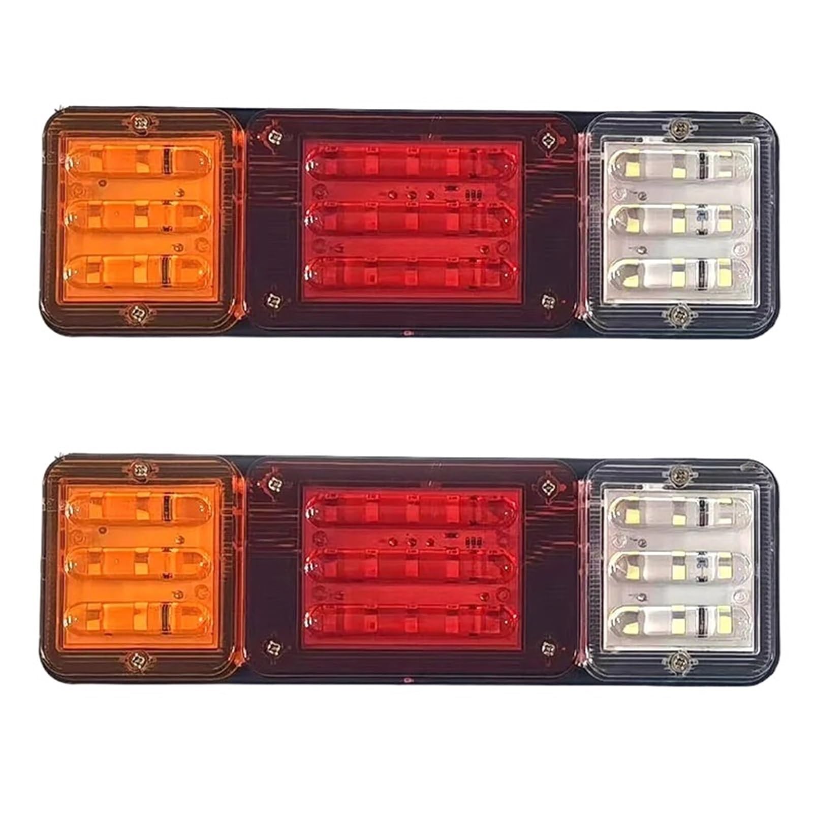 DGOINGPI Rücklicht Komp 2X Anhänger Lkw Rückleuchten 12V 24V Blinker Umge LED Lampe Boot Fahrzeuge Lkw Hinten Licht Brake Light(12V) von DGOINGPI