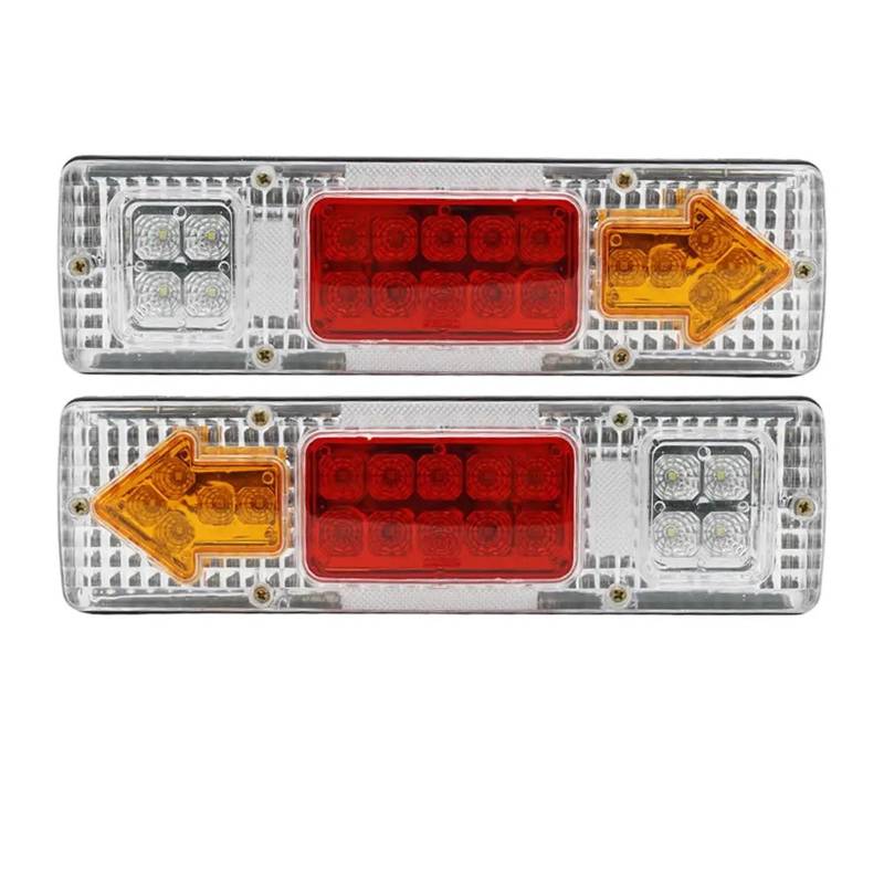 DGOINGPI Rücklicht Komp 46CM LED Hinten Schwanz Stopp Rückwärts Caravan Van Lampe Bremse Umkehr Verkehrs Nebelscheinwerfer Wasserdicht 12-24V Brake Light(2PCS 30cm) von DGOINGPI