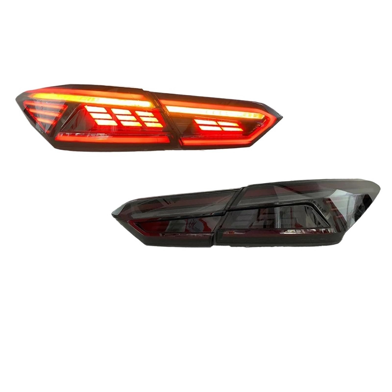 DGOINGPI Rücklicht Komp Auto Rücklicht Montage Für Toyota Camry 2018-2021 LED Dynamische Blinker Start-up Animation Stecker Und Spielen Brake Light(Clear Inside Red) von DGOINGPI