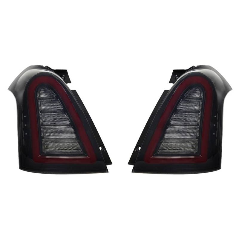 DGOINGPI Rücklicht Komp Für Suzuki Swift 2004-2016 Schwanz Licht Montage Änderung LED Fließende Blinker Hinten Rücklichter Brake Light(Red Black) von DGOINGPI