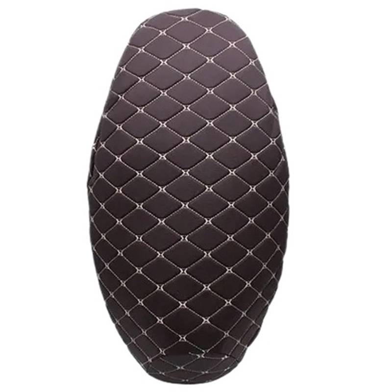 DGOINGPI Sitzbezüge Universal 3D Motorrad Zubehör Checkered Quilted Leder Sitzkissenbezug Universal Sitzbezüge(K) von DGOINGPI