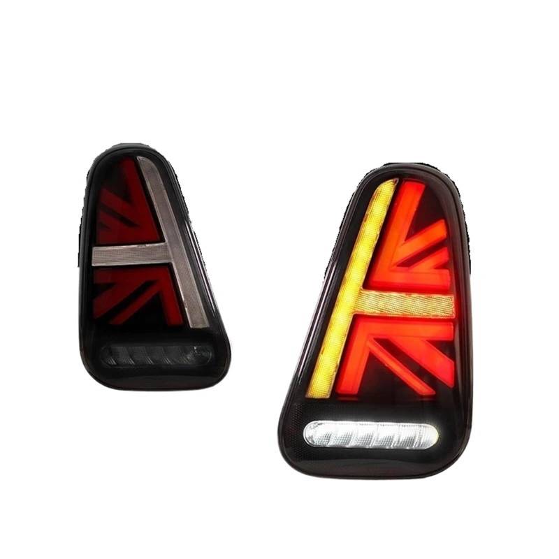 Rücklicht Komp LED Rücklicht mit Bremse Rückwärts Bernstein Blinker für BMW Mini Cooper R50 R52 R53 2001-2007 Brake Light(2PCS Black) von DGOINGPI