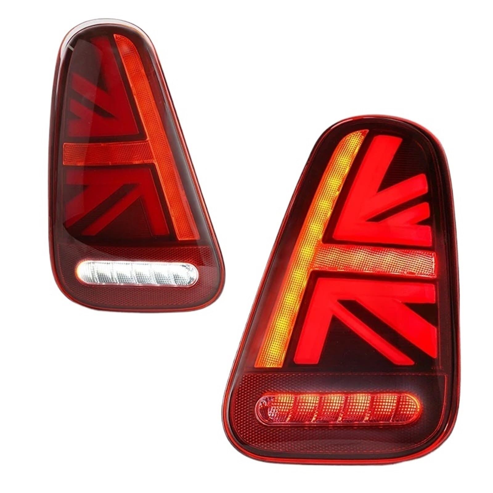 Rücklicht Komp LED Rücklicht mit Bremse Rückwärts Bernstein Blinker für BMW Mini Cooper R50 R52 R53 2001-2007 Brake Light(2PCS Red) von DGOINGPI