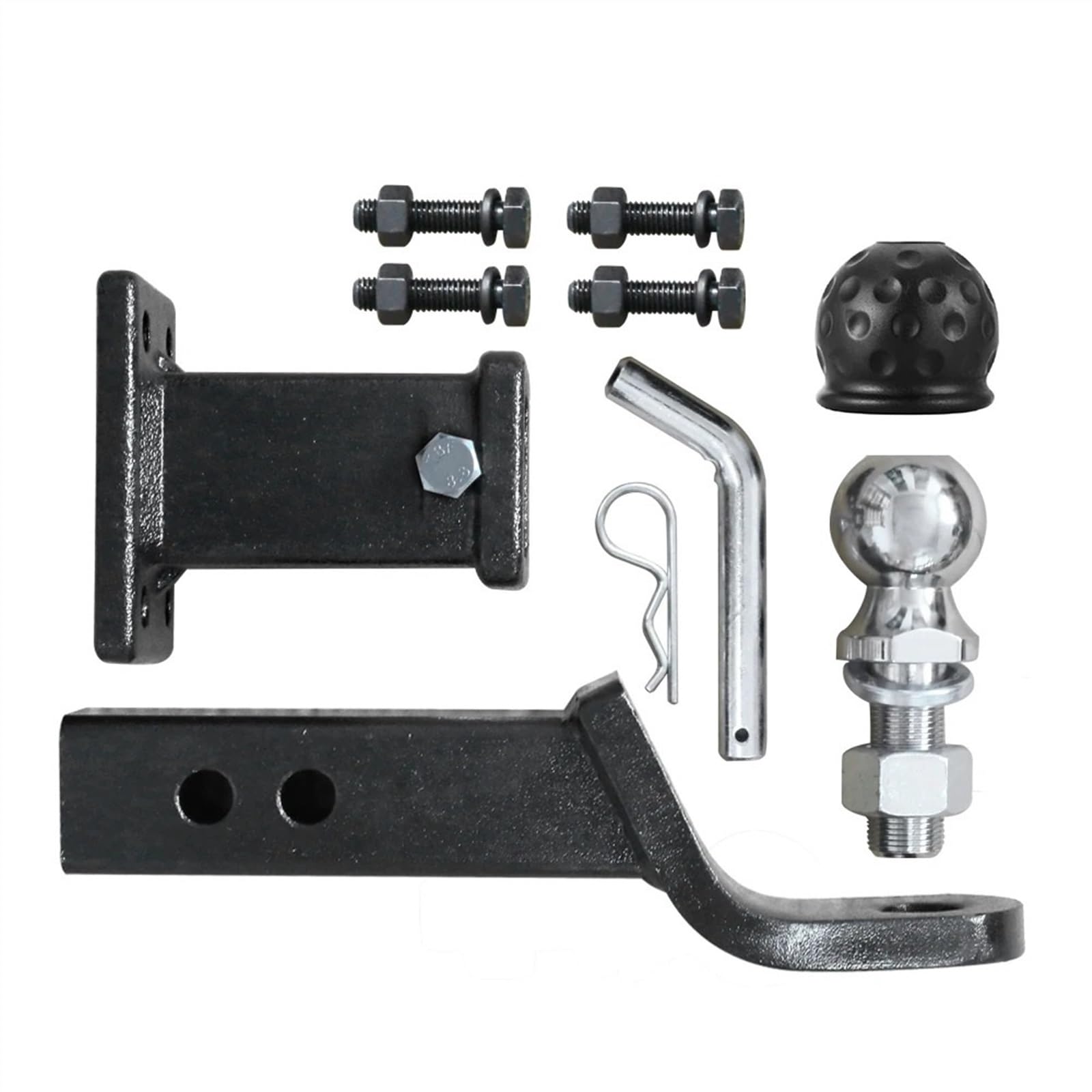 anhängerkupplung 2 Zoll Anhängerkupplung Zunge Ball Montieren Mit Tow Ball Und Hitch Empfänger Pin RV LKW Anhänger Teile Auto Camper Zubehör Towing Hitch(Set with 2 Inch Ball) von DGOINGPI