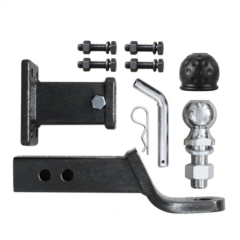 anhängerkupplung 2 Zoll Anhängerkupplung Zunge Ball Montieren Mit Tow Ball Und Hitch Empfänger Pin RV LKW Anhänger Teile Auto Camper Zubehör Towing Hitch(Set with 50mm Ball) von DGOINGPI