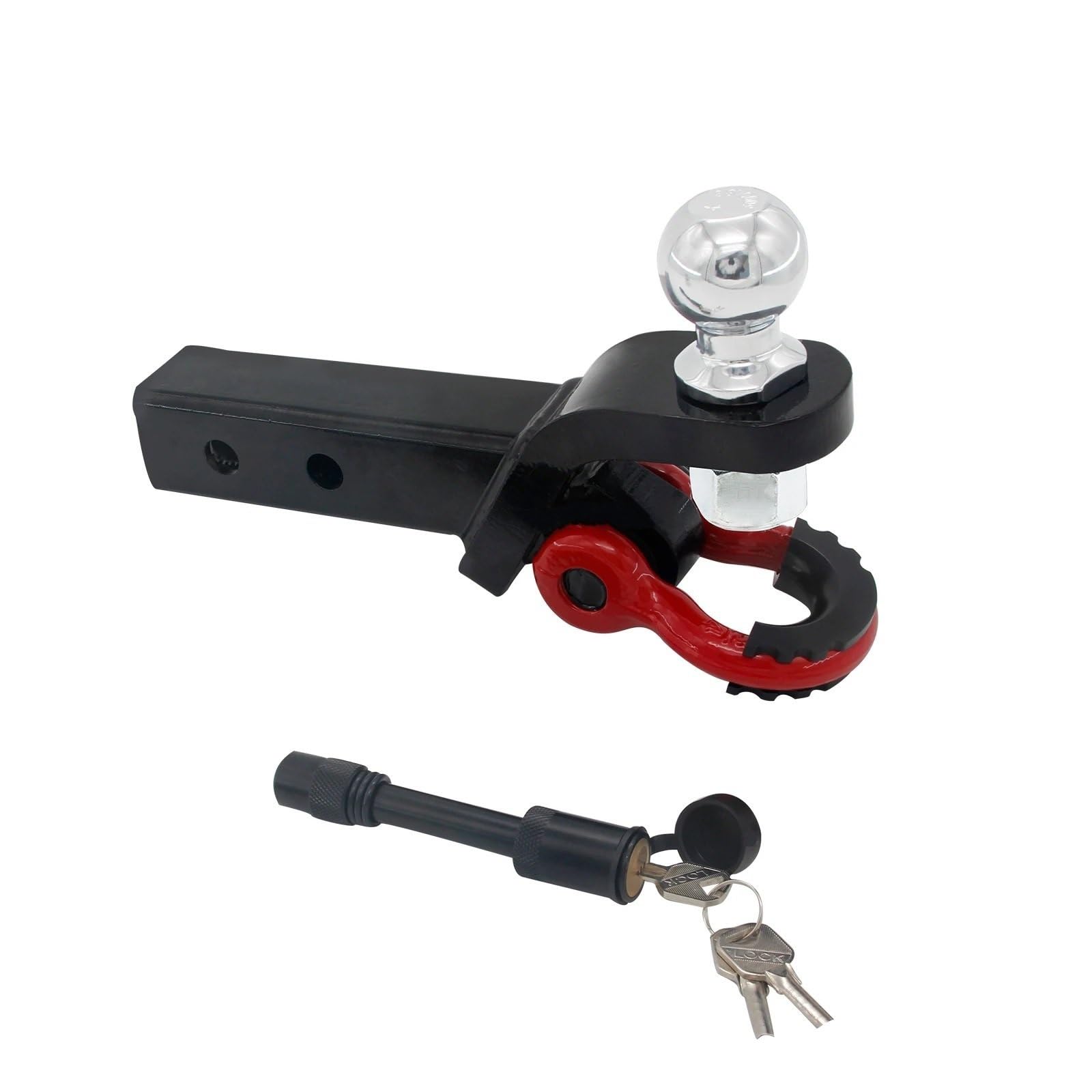 anhängerkupplung Abschleppschäkel Und 3/4-Zoll-Anhängerkupplungsstiftclip Für Multifunktionales 2-in-1-Gerät, Passend Für 2-Zoll-Anhängerkupplungen Towing Hitch von DGOINGPI