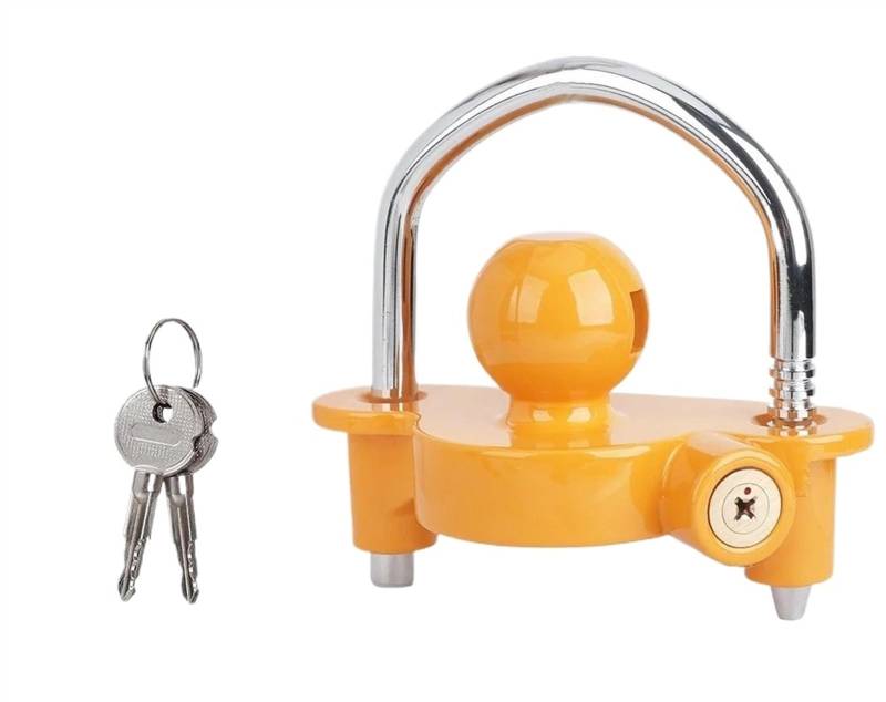 anhängerkupplung U-Bolzen Anhänger Ball Lock Universal Heavy-Duty Anti-Diebstahl Caravan Trailer Ball Koppler Anhänger Zubehör Towing Hitch von DGOINGPI