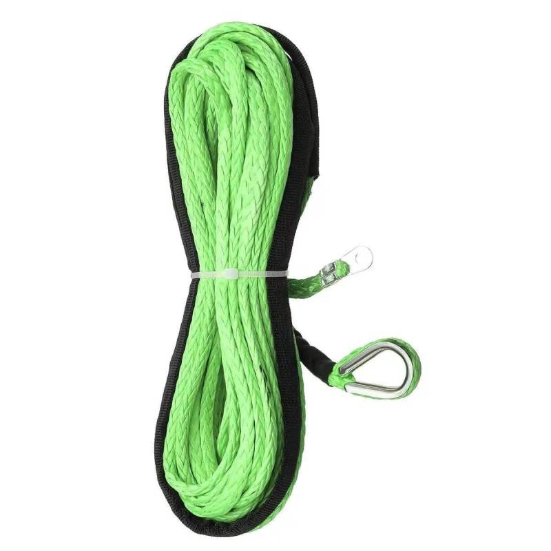 otfall-Abschleppgurt 1/4''x50' LKW Boot Notfall Ersatz Auto Outdoor Zubehör Synthetische Winde Seil ATV UTV 7700lbs Abschleppseil Schwerlast-Abschleppseil(Green) von DGOINGPI