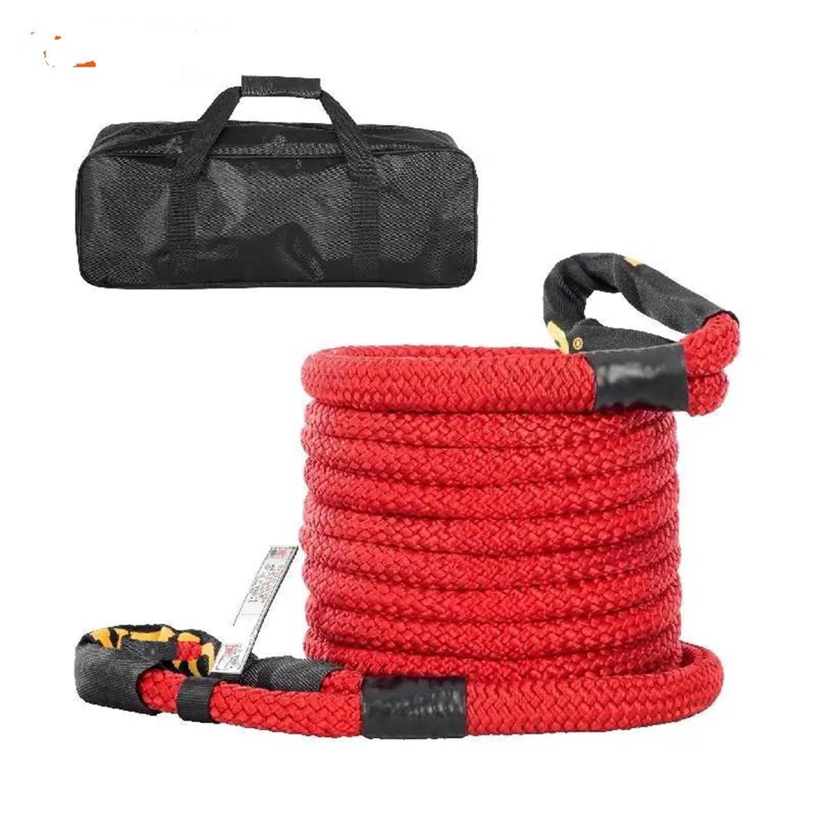 otfall-Abschleppgurt Bergungs-Abschleppseil, Robustes, doppelt geflochtenes Nylon-Seil für kinetische Energie für LKW, ATV, UTV Schwerlast-Abschleppseil(21970lbs red) von DGOINGPI