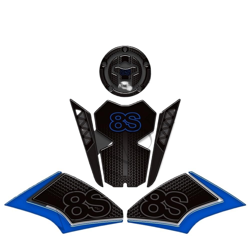 DGUJLBYH Motorrad Tankdeckel Aufkleber Motorrad Für Suzuki GSX-8S GSX8S GSX 8S 800 2023 2024 Tank Pad Knie Griffe Aufkleber Aufkleber Schutz Gas Heizöl Kit von DGUJLBYH