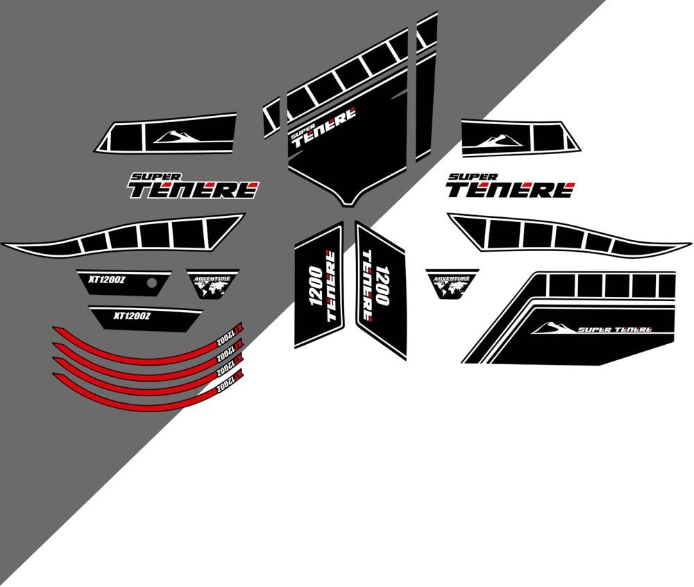 DGUJLBYH Motorrad Tankdeckel Aufkleber Tankpad-Schutzaufkleber-Set Für Yam&aha Tenere XT1200Z XT 1200 Z World Crosser 2010 2011 2012 2013, Kofferraumgepäck von DGUJLBYH