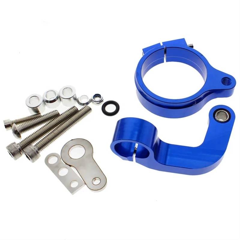 DHAEY Für R1200 CL GS 2013-2018 Motorrad Stabilisator Dämpfer Lenkung Montage Halterung Halter Unterstützung Kit Set Lenkungsdämpfer(Blue-Bracket) von DHAEY