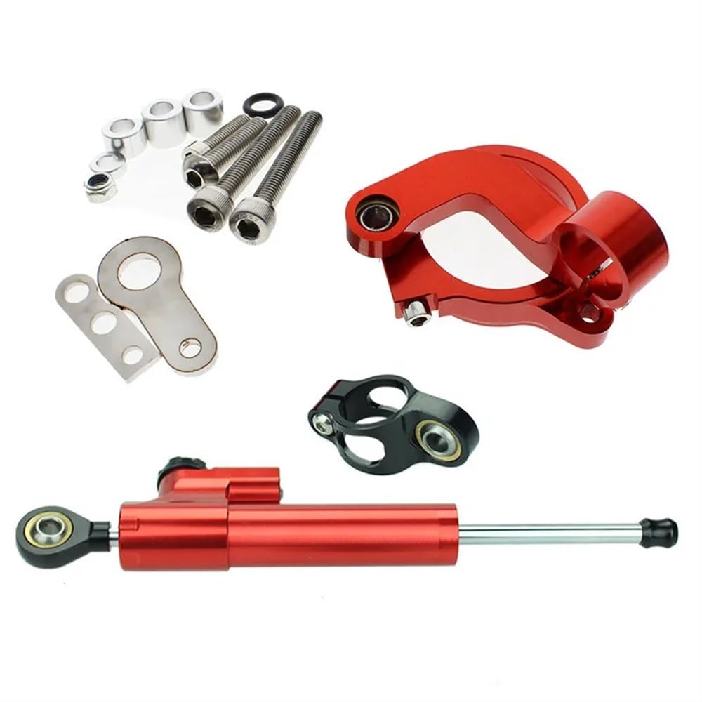 DHAEY Für R1200 CL GS 2013-2018 Motorrad Stabilisator Dämpfer Lenkung Montage Halterung Halter Unterstützung Kit Set Lenkungsdämpfer(Red Set) von DHAEY