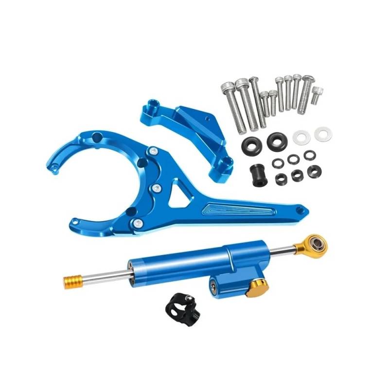 DHAEY Lenkungsdämpfer Stabilisator Halterung Unterstützung Mount Kit Zubehör Für GSXS Für GSX-S 1000/F Für GSXS1000 Für GSX-S1000F Lenkungsdämpfer(Blue2) von DHAEY