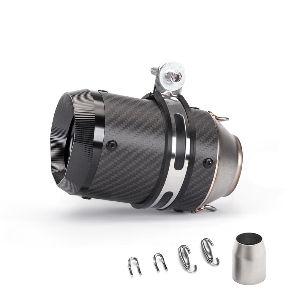 DHAEY Motorrad Auspuff 51mm 60MM Auspuff Einlass Universal Schalldämpfer Rohr Auspuff Endrohr Für 450sr Für MT07 Für MT09 Für Cbr650 Für Z900 Für R3(51mm-B) von DHAEY