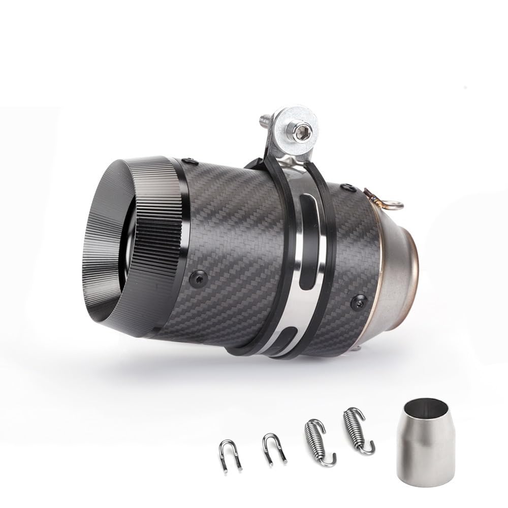 DHAEY Motorrad Auspuff 51mm 60MM Auspuff Einlass Universal Schalldämpfer Rohr Auspuff Endrohr Für 450sr Für MT07 Für MT09 Für Cbr650 Für Z900 Für R3(51mm-D) von DHAEY