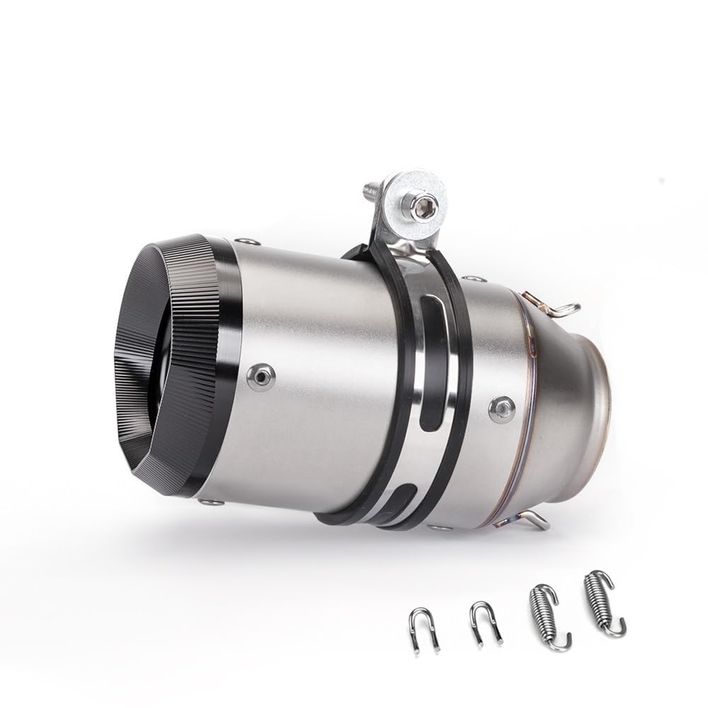 DHAEY Motorrad Auspuff 51mm 60MM Auspuff Einlass Universal Schalldämpfer Rohr Auspuff Endrohr Für 450sr Für MT07 Für MT09 Für Cbr650 Für Z900 Für R3(60mm-E) von DHAEY