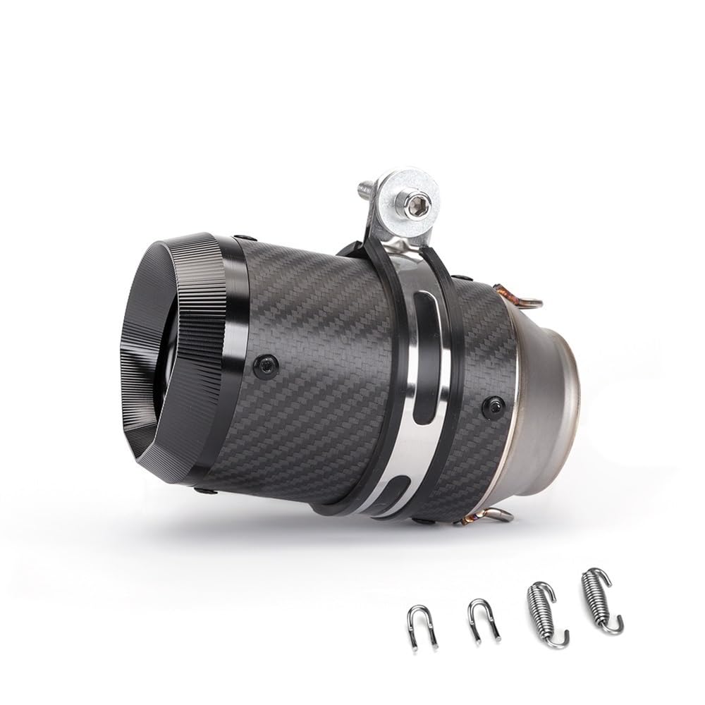 DHAEY Motorrad Auspuff 51mm 60MM Auspuff Einlass Universal Schalldämpfer Rohr Auspuff Endrohr Für 450sr Für MT07 Für MT09 Für Cbr650 Für Z900 Für R3(60mm-F) von DHAEY