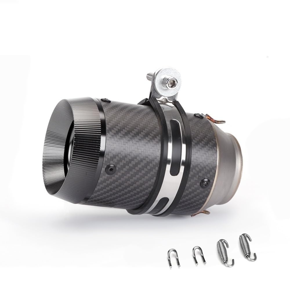 DHAEY Motorrad Auspuff 51mm 60MM Auspuff Einlass Universal Schalldämpfer Rohr Auspuff Endrohr Für 450sr Für MT07 Für MT09 Für Cbr650 Für Z900 Für R3(60mm-H) von DHAEY