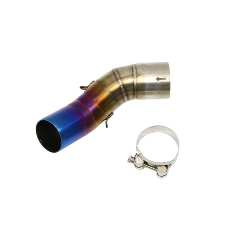 DHAEY Motorrad Auspuff Slip-on Motorrad Exhuast Mittleren Link Rohr Schalldämpfer Adapter 51mm Verbinden Rohr Für Z900 Für Z 900 2017 2018 2019-2022(Color B 2017-2023) von DHAEY